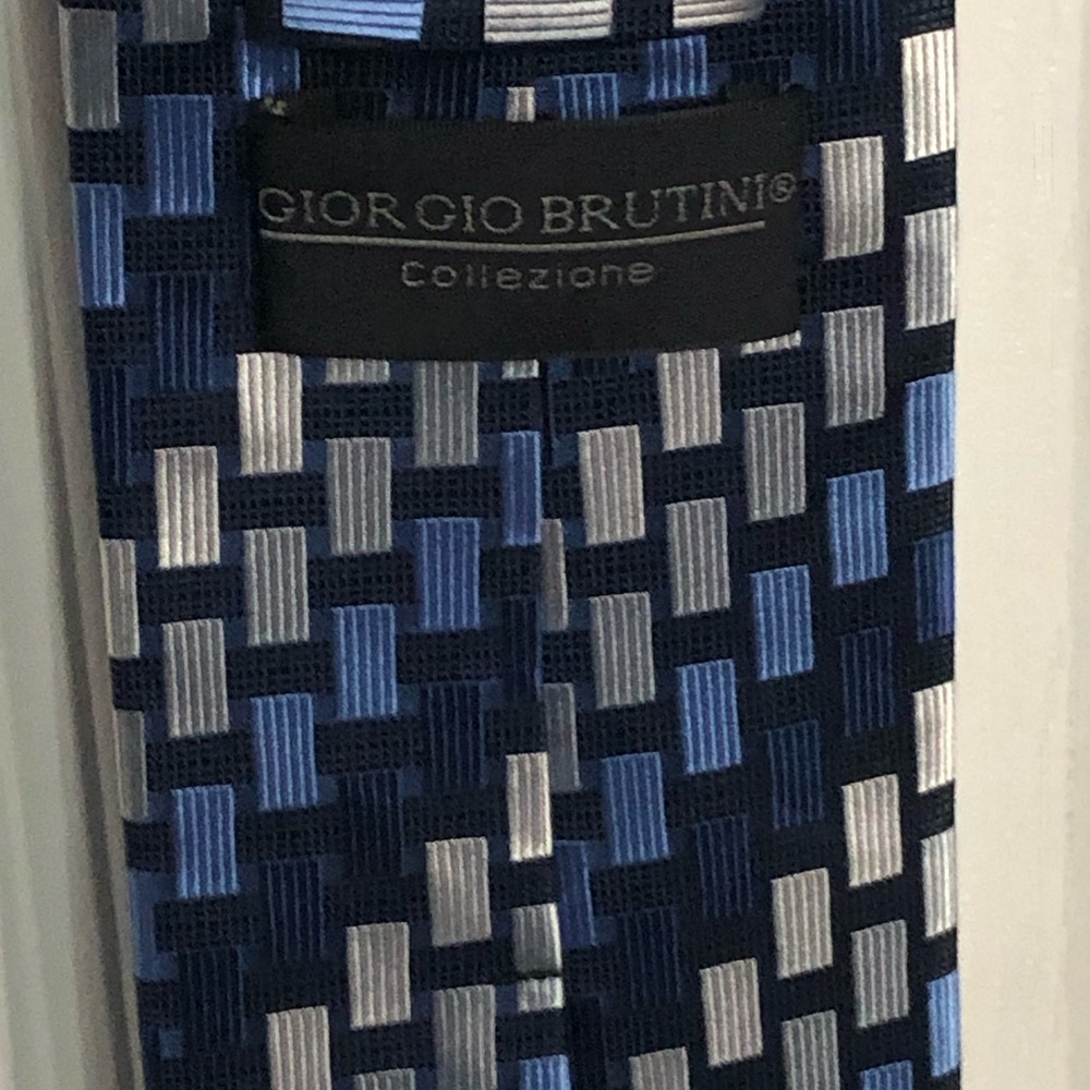 Giorgio Brutini men’s neck tie blue/ silver OS - Picture 4 of 4